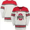 Hockey personnalisé Ohio State Buckeyes hockey sur glace rouge blanc personnalisé votre propre numéro nom broderie NCAA College Big Ten cousu maillot pour hommes