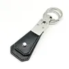 Keychains Lanyards MB Keychain noir double couche Cuir Précision en acier automobile Luxury Car Key Chain 231205
