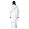 Mulheres Pijamas Mulheres Pijamas Branco Animal Kigurumi Adultos Onesies Mulheres Homens Pijamas Trajes de Halloween Cosplay Macacão Presente de Natal 231206