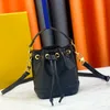 M81266 M46291 Nano Noe Women Vintage Bucket Bag Designer Mens Clutch Luxury Totes Crossbody Hand Bag Satchel äkta läder med axelrem