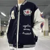 Herenjassen Amerikaanse letters Hoge kwaliteit Handdoek geborduurd jasje Heren Straat Hip Hop Retro Honkbaluniform Paar Casual losse jas 231206