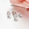 Luxury Fashion Designer Jewelry partyJXJs Sterling Silver Card Home Single Diamond Studs Feminine Style Versatile Small and Exquisite Ear