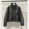 Women's Leather Natural Lambskin Long Sleeves Jacket For Women Sheepskin Filled Down Coat H1202