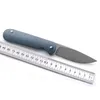 Smke Knives Couteau pliant Outils Shamwari Outdoor 35 "Lame satinée Titanium Flipper Avant Bleu Anodisé Stonewashed Poignée Survie Cljo