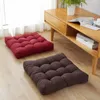 Coussin/sol de méditation décoratif carré grand siège pour adultes coussins touffetés pour yoga extérieur tatami cheminée marron