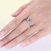 Yhamni Real Pure White Gold Ring 18krgp Anneaux de tampon Set 3 Carat CZ Diamond Madings For Women Ring 9256650