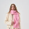 Szaliki 2023 Oryginalna konstrukcja koreańska wersja Plush Feeling Soft Bow Wool Wool Scarf Winter White Grusted