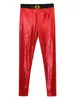 Herrbyxor leggings de brillants metalliques häll hommes pantalons crayon mager surintendant du pere habillage de costume 231206