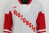 Maglie da hockey Maglie da hockey Wisconsin Badgers Maglia da hockey Brock Caufield Owen Lindmark Jack Gorniak Tyler Inamoto Sam Stange Dominick Me