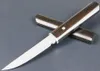 Couteau à lame fixe de haute qualité VG10, damas en acier à pointe de chute, manche en bois, couteaux droits, gaine en bois
