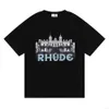 Buy Designer Rhude Mens T-shirts for Sale 2023 Summer t Shirts Tops Letter Polos Embroidery Tshirts Clothing Short Sleeved Tshirt Tees Eu S-xl MZW5