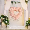 Fleurs décoratives 30 cm rose clair Saint-Valentin amour couronne de coeur simulation guirlandes de roses mariage Happy Valentien's Day décor porte mur