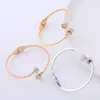 Bangle luxo três camadas strass cilindro pulseiras charme aço inoxidável jóias em massa para mulheres aniversário presentes do dia dos namorados