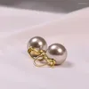 Boucles d'oreilles Style coréen pour femmes, bijoux en perles de verre baroques simples, tendance 2023