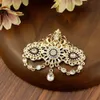 Pins Brooches Sunspicems colorful crystal brooch pendant for women golden Algeria Morocco wedding jewelry restaurant brooch bride gift 231206