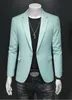 Costumes pour hommes Blazers Mode Business Casual Blazer Blanc Rouge Vert Noir Couleur Unie Slim Fit Veste De Mariage Marié Costume Manteau M6XL 231206