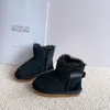 Winter Childrens Boys Girls Snow Boots Sheep Skin Wool Integrated Velcro Girls Cotton Shoes For Infants And Young Children