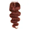 Cheveux vierges péruviens Yirubeauty 4X4 dentelle fermeture vague de corps 27 # 33 # 99J P4/27 couleur piano 12-24 pouces