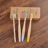 Toothbrush Children 10 pieces Colorful Bamboo Toothbrush Nylon Bristle Eco Paint Toothbrush Kids brosse a dent bambou Vegan Tooth Dental 231205