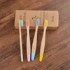 فرشاة أسنان الأطفال 10 قطع ملونة من الخيزران من نايلون نايلون Bristle Eco Paint فرشاة الأسنان Kids Brosse A Dent Bambou Vegan Tooth Dental 231205