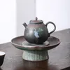 Bandejas de chá O Forno Huan Cai Lotus Hu Rolamento Manual Retro Água Dian Pote Pequeno Teaes Cerimônia Bandeja Zero