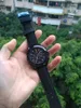 고품질 고급 소형 다이얼 43mm 케이스 남성 시계 AAA Hardlex Glass Quartz 움직임 가죽 및 직물 스트랩 Stianless Steel Men Wristwatches