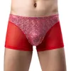 Onderbroeken Heren Metallic doorzichtige shorts Elastische tailleband Boxershorts Ondergoed Laagbouw Pool Party Badmode Clubwear