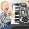 Keyboards Piano 61 Keys Kids Electronic Keyboard Piano With Microphone Musical Instrument USB Digital Electric Organ Gifts Toys for children 231206