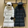 2023 Women Long Down Parkas Jacket Designer Downs Ladies Super Thick Hooded Outerwear Coats Cotton Keep Wart Tops Quality Clothes Size SML