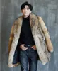 Men's Fur Faux Autumn Winter Highend Direct Sales Medium and Long Wolf Coat Mink Men Jacket Size S5XL 231205