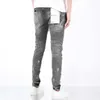 Jeans pour hommes Designer luxe Purple marque jeans pour hommes à la mode nouveau anti-âge slim fit décontracté 1R4W