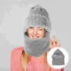 Berets inverno quente chapéu máscara térmica para mulheres cobertura multifuncional elegante