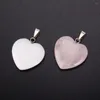 Pendant Necklaces 20 Pieces Heart Shape Stone Pendants Chakra Beads DIY Crystal Charms 2 Different Sizes Assorted Color