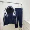 Autumn Balencaigalies Balencigalies Män brev broderade träningssportssportkläder TRACKSUITS Lossa kvinnors skarvning Casual Jacket Två kostymstycke C2W4