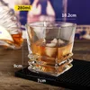 Wijnglazen 280 ml drinkgerei Whiskyglas Vierkant Pagodevormige kristallen wijndrinkfles Bar Party Transparante cognacbeker 231205