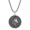 Pendentif Colliers Vintage Nordic Viking Pirate Collier rond pour hommes Odin Mount Celtic Wolf Punk Accessoires masculinsPendant221l