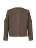 Men's Jackets Miyake Pleated Sleeves Detachable Pocket Long Sleeved Zipper Coat Winter Jacket Men Designer Clothing