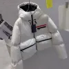 2023 jaqueta feminina parkas moda casaco com carta clássica com capuz grande bolso jaquetas inverno quente curto algodão casaco