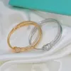 Brand Luxury Knot Designer Bangle Bracelet Double Line Rope Womens Minority 18K Gold Silver Shining Crystal Diamond Stone Bangles Bracelets Jewelry