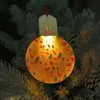 wholesale Ampoule d'ornement de Noël vierge par sublimation 7 couleurs changeantes Impression Acrylique Lumière LED de Noël ZZ LL BJ