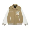 Men's jacket Small label Angel R letter printed single-breasted baseball coat Casual lapel jacket for men and women