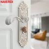 Türschlösser NAIERDI Fashion European Room Lock Anti-Diebstahl-Tor Luxuriöser Griff für Zuhause Schlafzimmer Holzmöbel 231205