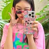 Cell Phone Cases Korean Cute Cartoon Sunglasses Cat Mirror Phone Case For iPhone 15 14 13 12 11 Pro Max Lovely Kitten Hard Shockproof Cover Funda J231206