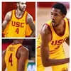 Anpassad USC Trojans Basketball Jersey College Isaiah Mobley Nick Young Chevez Goodwin Boogie Ellis Drew Peterson Max Agbonkpolo Ethan sydd alla namn män ungdom