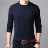 Pulls pour hommes printemps et automne pulls couleur unie pull mince hommes Style simple col rond vêtements masculins sous-vêtements 231205