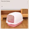 Other Cat Supplies Cat Litter Box Pet Toilet Tray Fully Enclosed Large Cats Cleaning Supplies Sandbox Basin Sand Plastic Anti Splash Litter Bedpan 231206