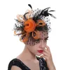 Bandanas Tea Party Hat Women Headpiece Fascinator Headband Banquet Headdress Bride Decoration Floral Headbands
