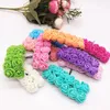 Decorative Flowers 144 Pieces Artificial MINI Foam Teddy Bear Of Roses Bouquet Vase For Home Decor Wedding Flower Wreath