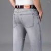 Herr jeans märker rak lätt bomull denim
