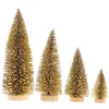 Christmas Decorations Tree Tabletop Miniature Pine Artificial Xmas For Gifts Holiday Home Decor 4PCS